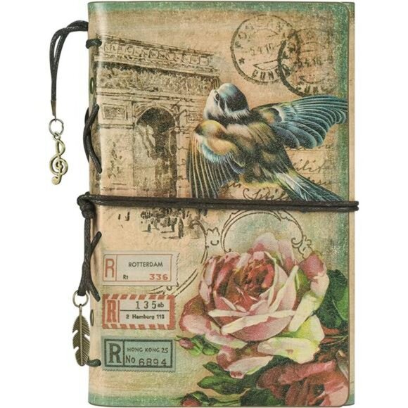 Leather Journal Notebook,Vintage Refillable Journal for Women,Thick Blank Pages - Picture 1 of 7